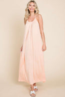 Pink Clay Tie Back Maxi Dress