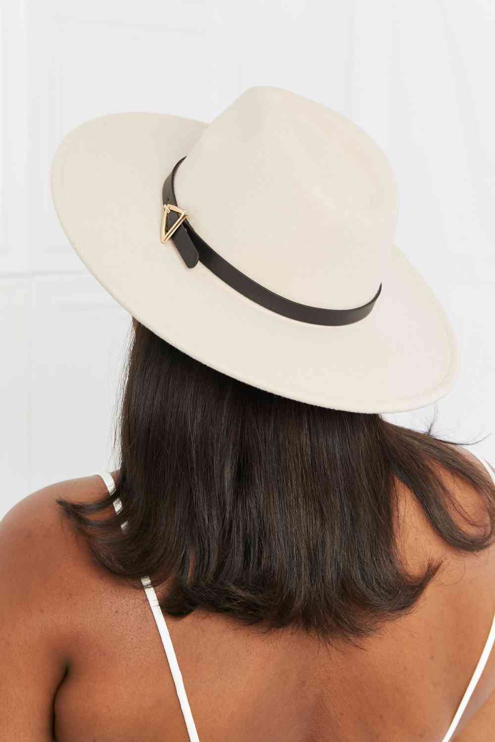 Faye Flat Brim Fedora Hat