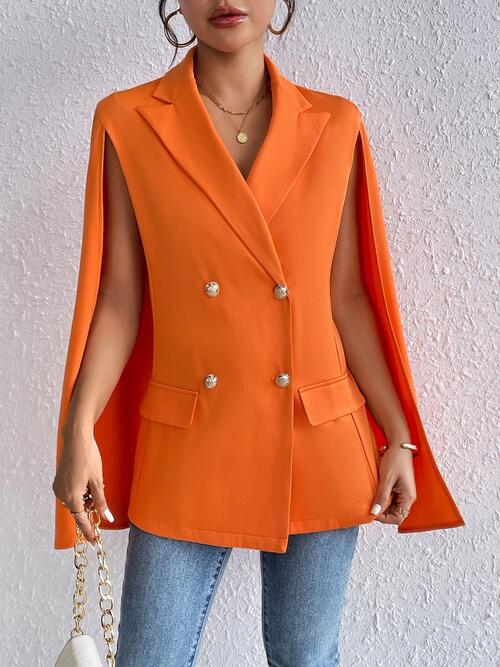 Orange Cape Sleeve Blazer