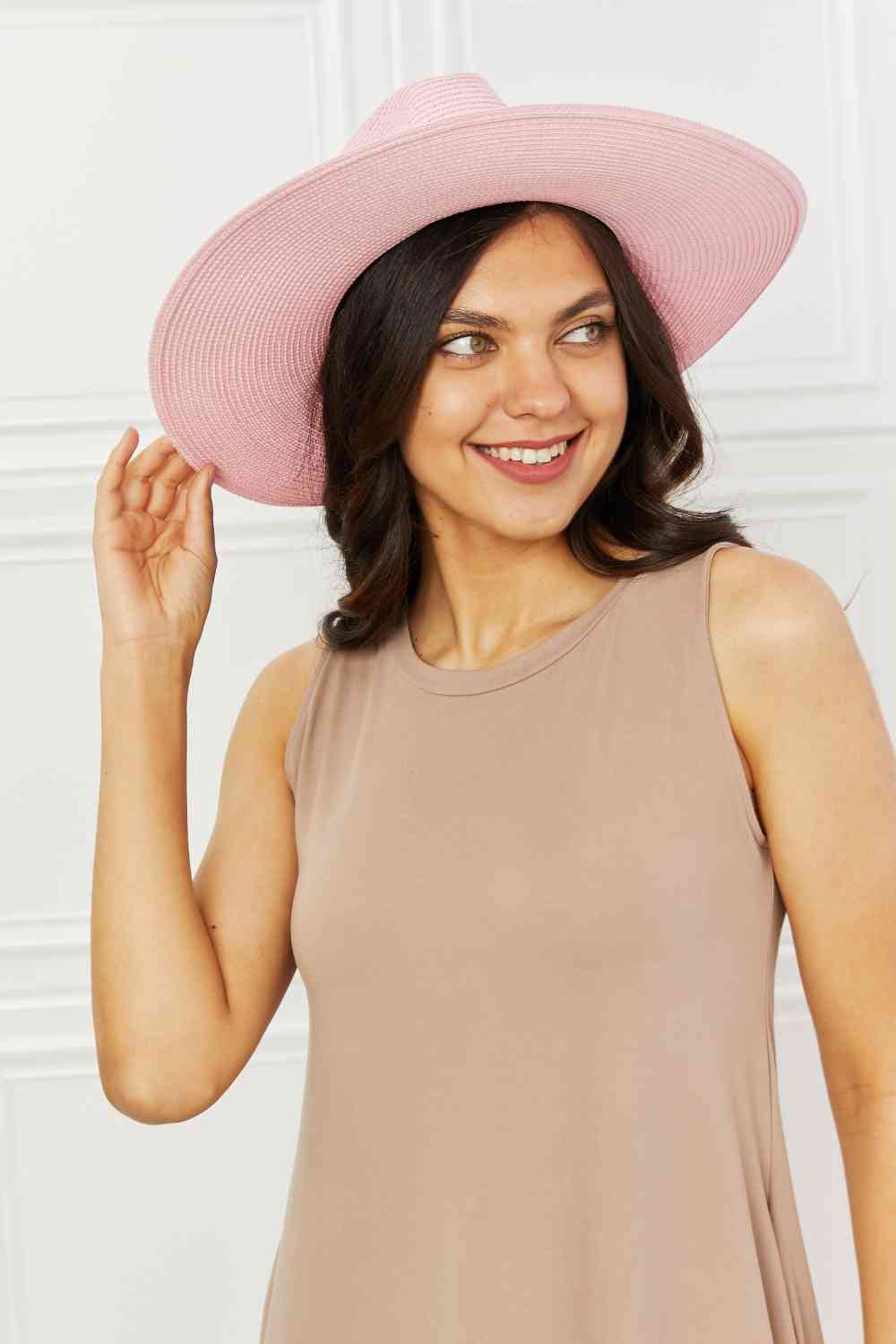 Pink Boho Straw Hat