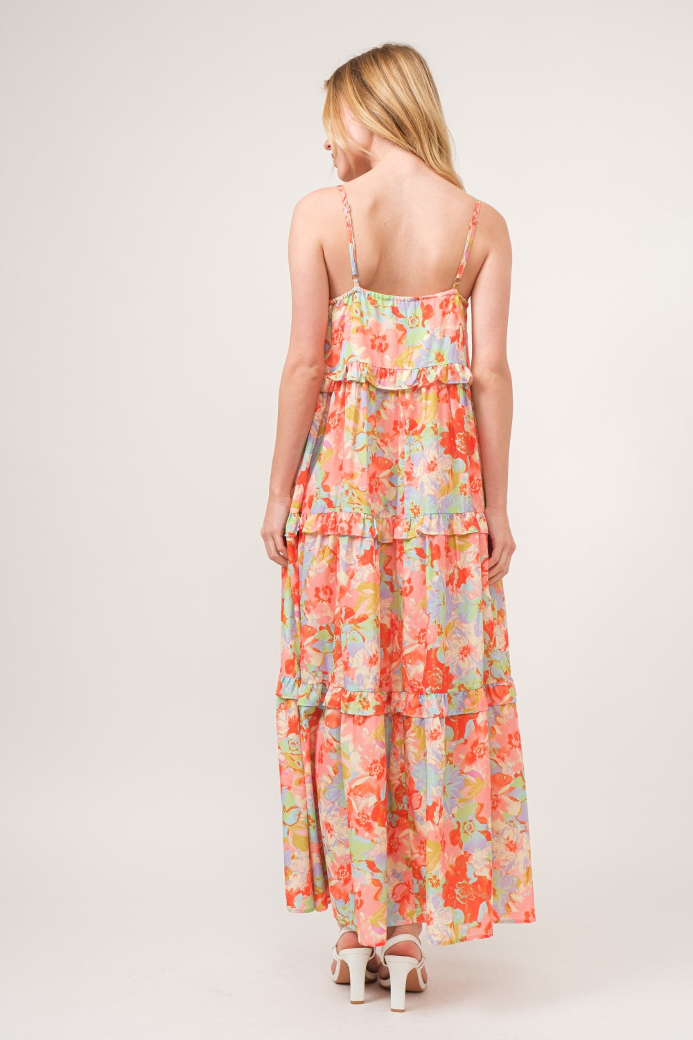 Floral Ruffled Tiered Maxi Dress