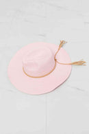 Pink Boho Straw Hat