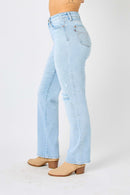 Tayla High Waist Distressed Straight Jeans