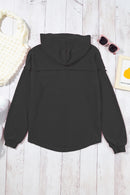Button Front Long Sleeve Hoodie