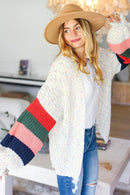 Color Block Sleeve Cardigan