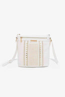 Faux Leather Studded Crossbody Bag