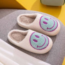 Sky Blue Smiley Face Slippers