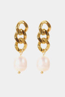 Lori Chain & Pearl Earrings