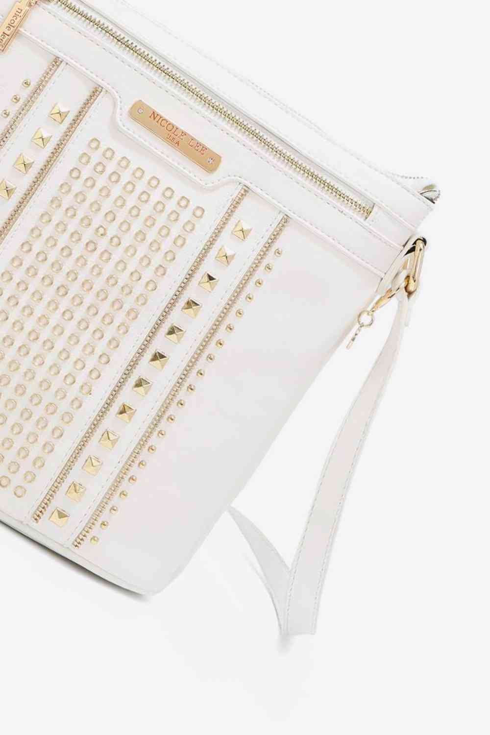 Faux Leather Studded Crossbody Bag