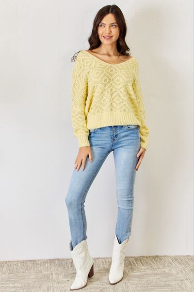 Yellow Diamond Pattern Sweater
