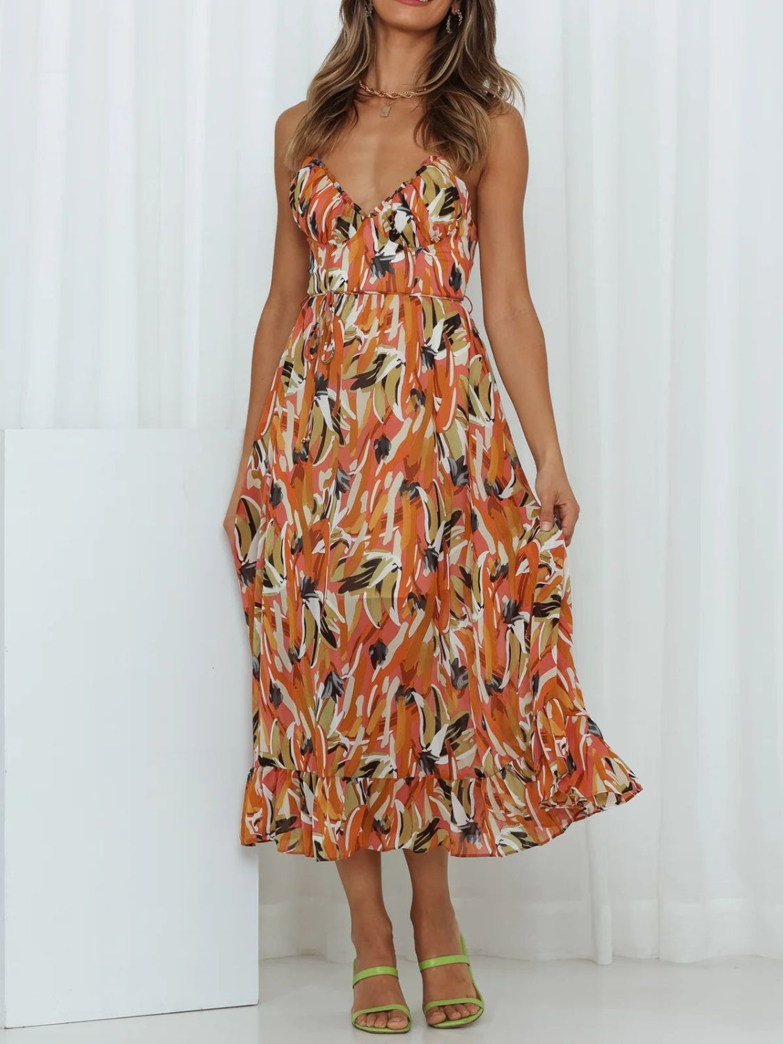 Bianca Satin Printed Cami dress