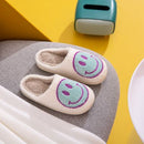 Sky Blue Smiley Face Slippers
