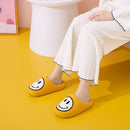 Yellow/White Smiley Face Slippers