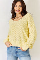 Yellow Diamond Pattern Sweater