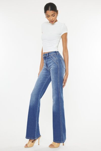 Ultra High Waist Gradient Flare Jeans