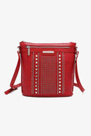 Faux Leather Studded Crossbody Bag