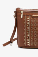 Faux Leather Studded Crossbody Bag